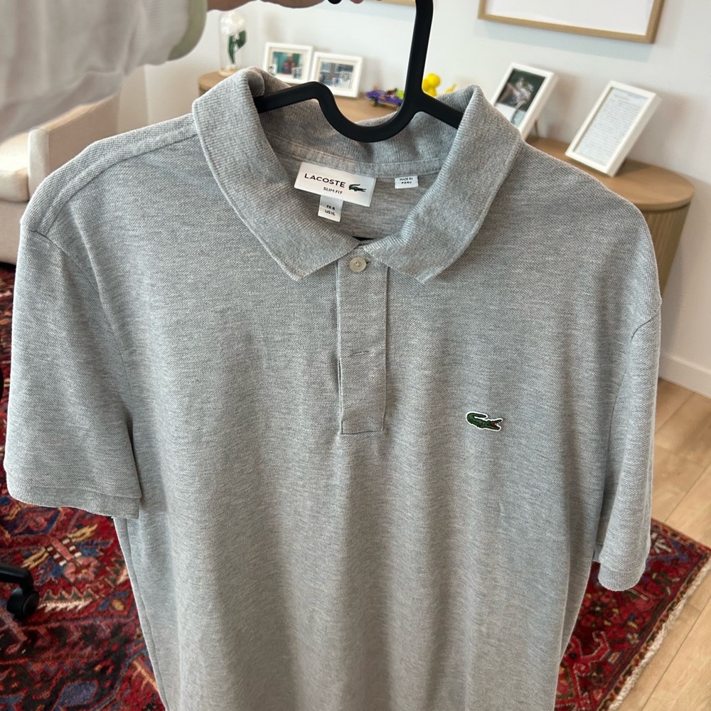 Lacoste Men's Gray Polo Shirt